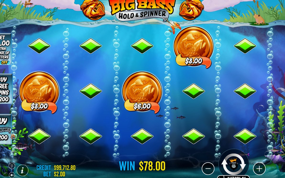 Win screen with the round total from Hold & Spinner